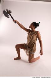 ANISE KNEELING POSE WITH AX 